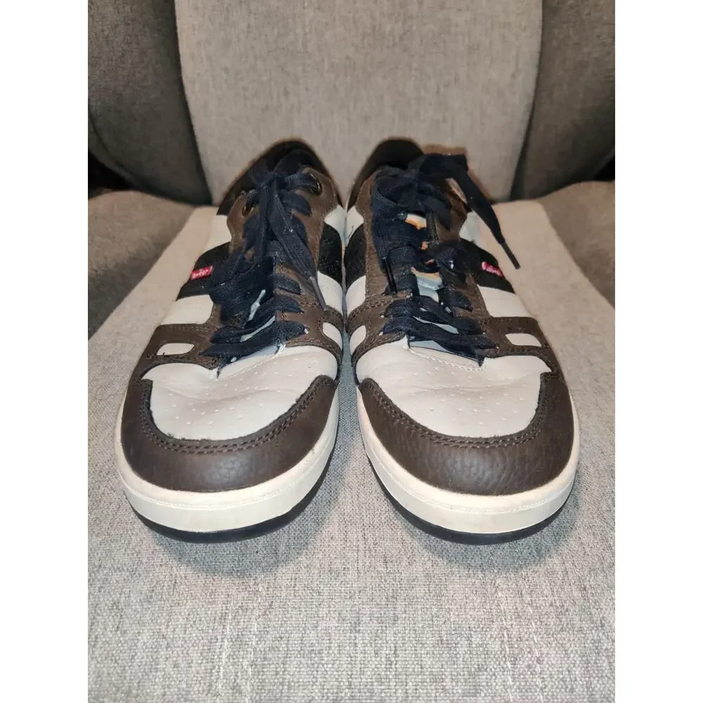LEVI'S Men's 520 Low-Top BASKETBALL SNEAKERS COLOR BROWN/BONE SIZE 10